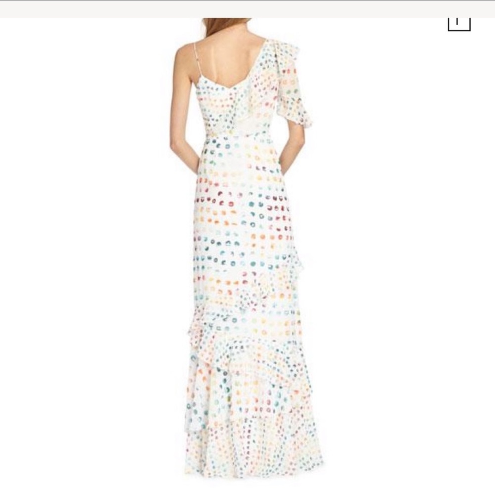 NWOT ML Monique Lhuillier asymmetric ruffle - Picture 2 of 5